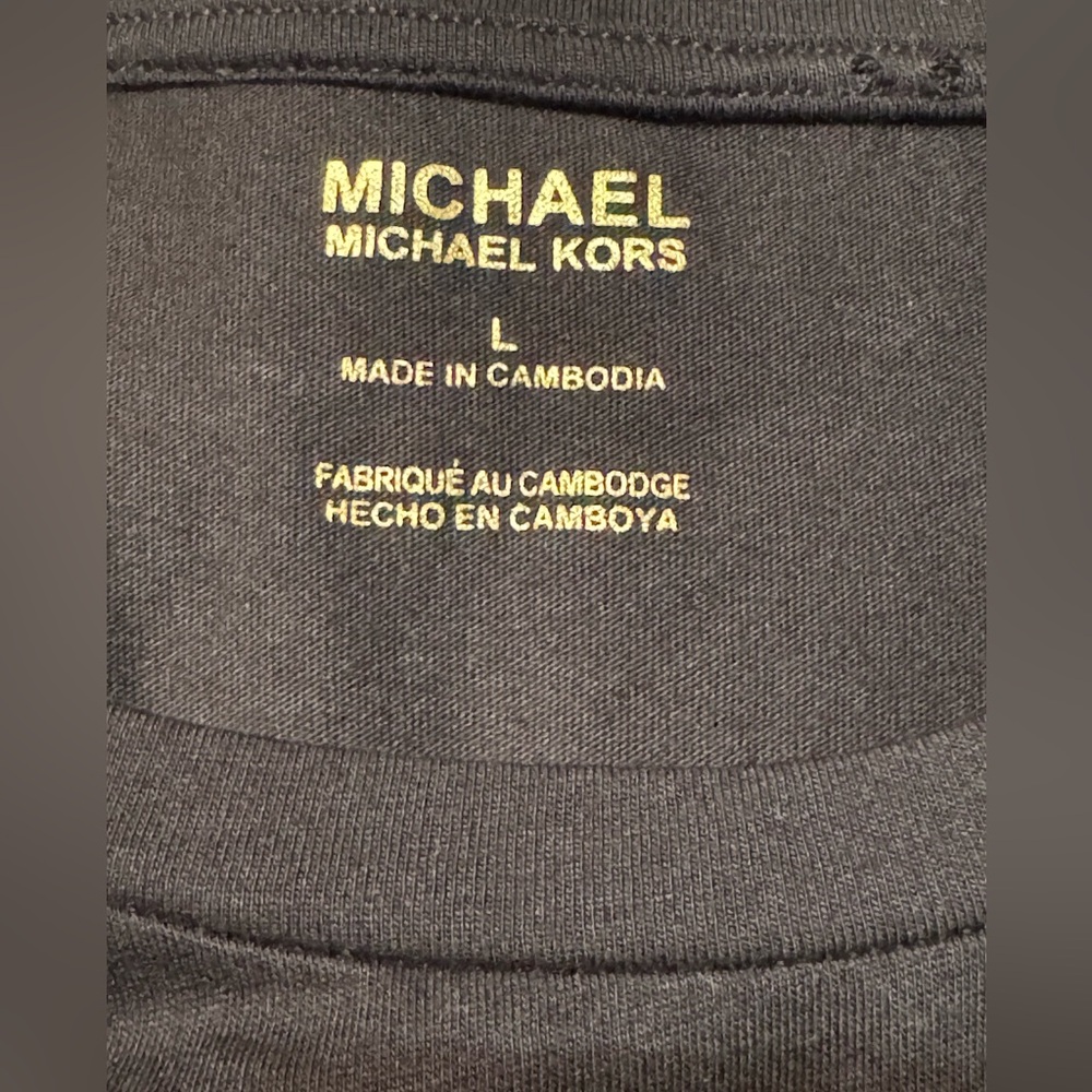 Michael Kors Black and Gold Short Sleeve Tee - Picture 5 of 5